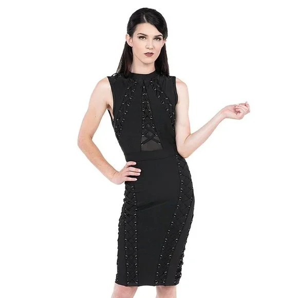chinese dress ladies Mavise Lace Up Mini Bandage Dress – Peri Addict main image 1
